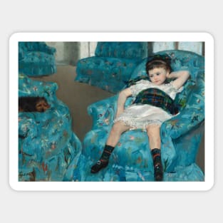 Little Girl in a Blue Armchair by Mary Cassatt Magnet